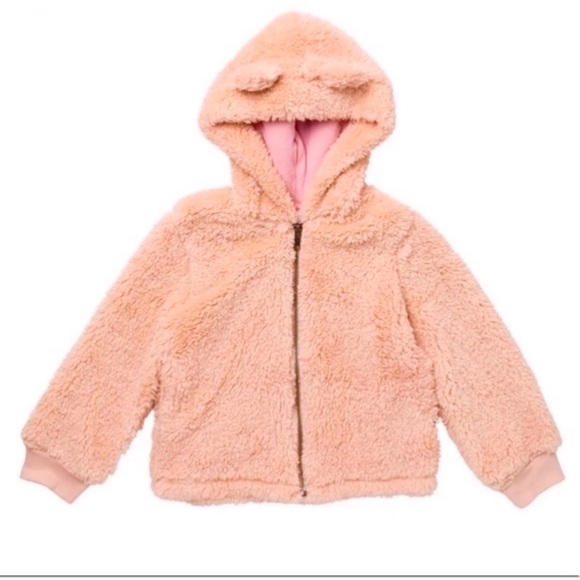 HARPER CANYON Kids Teddy Textured Hoodie In pink size 3 - Picture 1 of 9